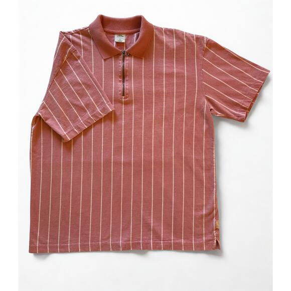 Urban Outfitters Pink & White Striped Polo Shirt | Men’s M - Picture 8 of 9